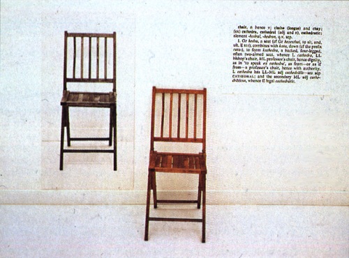  Josepth Kosuth (One and Three Chairs, 1965)