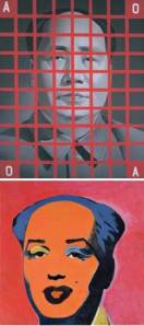 Top: Wu Guang Yi (Untitled, 1986) Bottom: Yu Youhan (Mao/Marilyn, 2005)